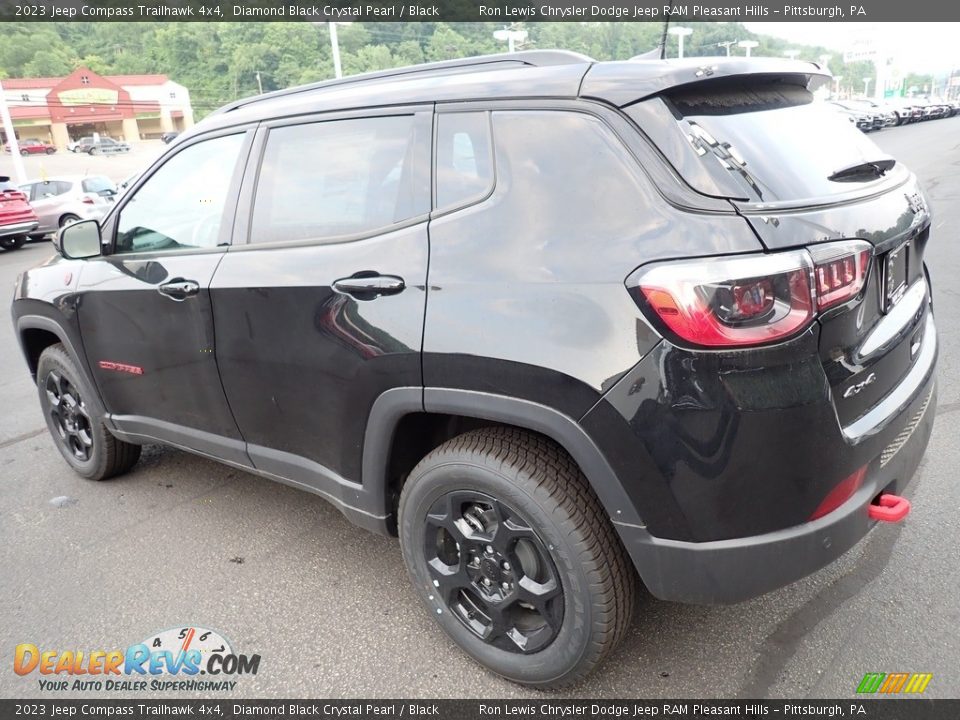 2023 Jeep Compass Trailhawk 4x4 Diamond Black Crystal Pearl / Black Photo #3