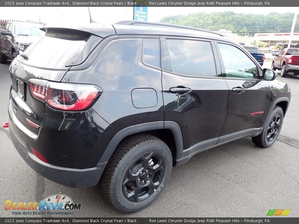 2023 Jeep Compass Trailhawk 4x4 Diamond Black Crystal Pearl / Black Photo #6