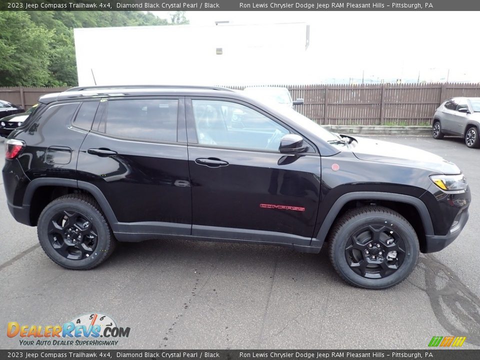 2023 Jeep Compass Trailhawk 4x4 Diamond Black Crystal Pearl / Black Photo #7