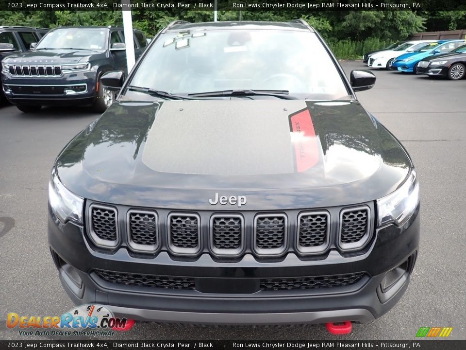 2023 Jeep Compass Trailhawk 4x4 Diamond Black Crystal Pearl / Black Photo #9