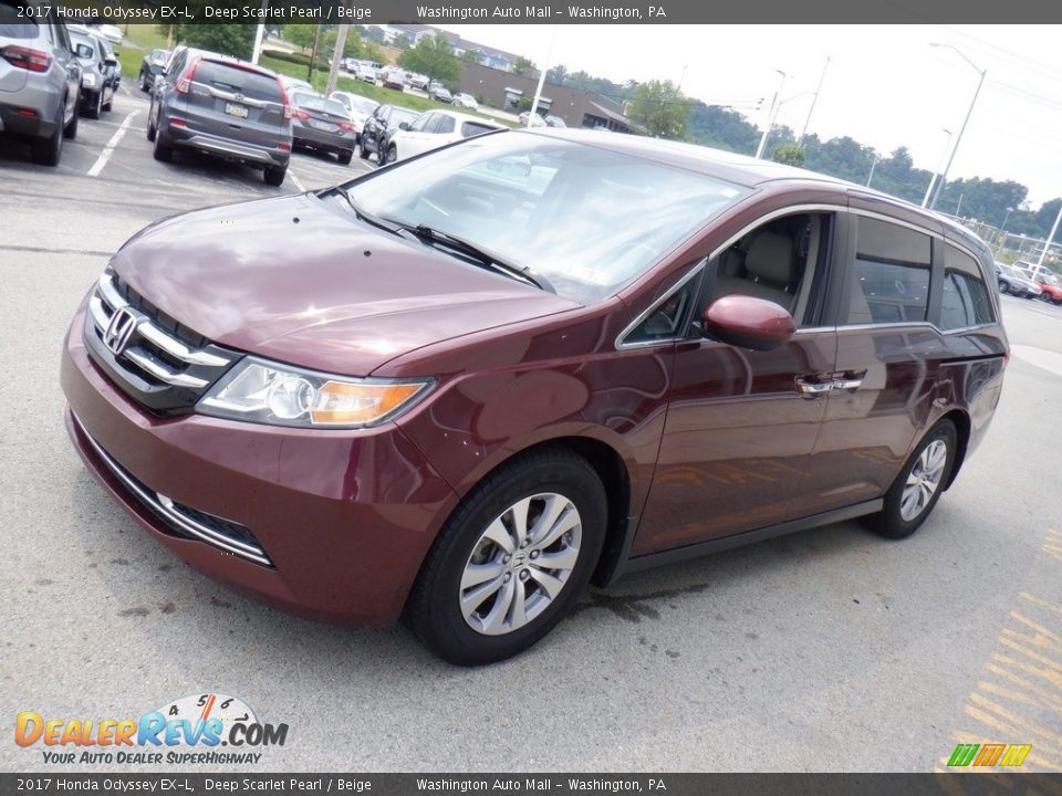 2017 Honda Odyssey EX-L Deep Scarlet Pearl / Beige Photo #6