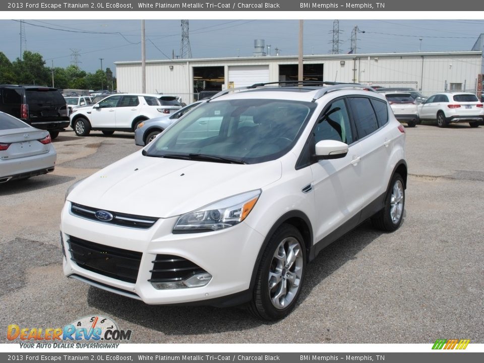 2013 Ford Escape Titanium 2.0L EcoBoost White Platinum Metallic Tri-Coat / Charcoal Black Photo #1