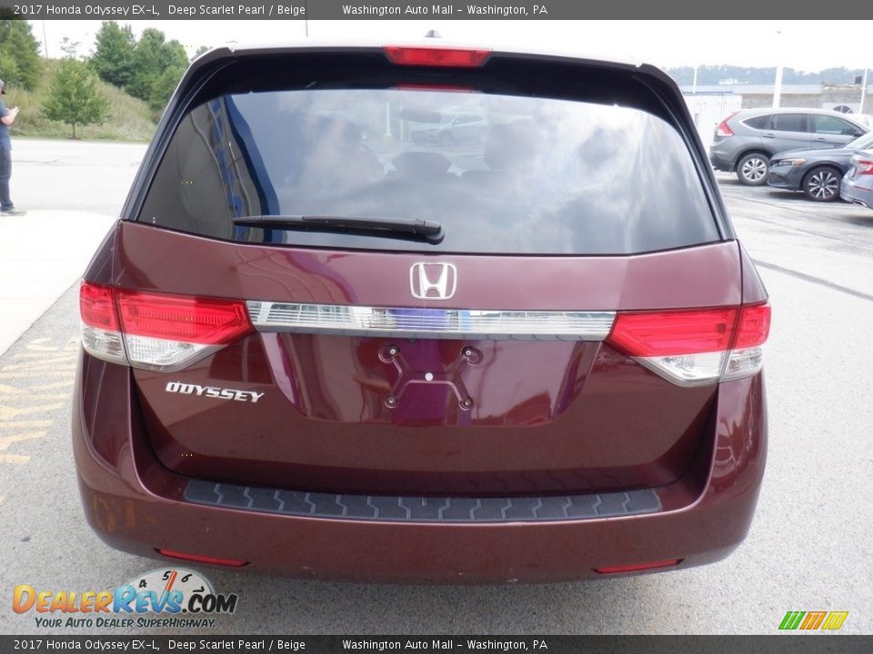 2017 Honda Odyssey EX-L Deep Scarlet Pearl / Beige Photo #9