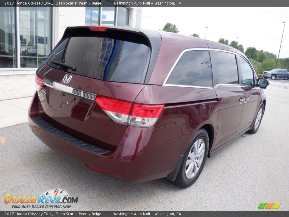 2017 Honda Odyssey EX-L Deep Scarlet Pearl / Beige Photo #10