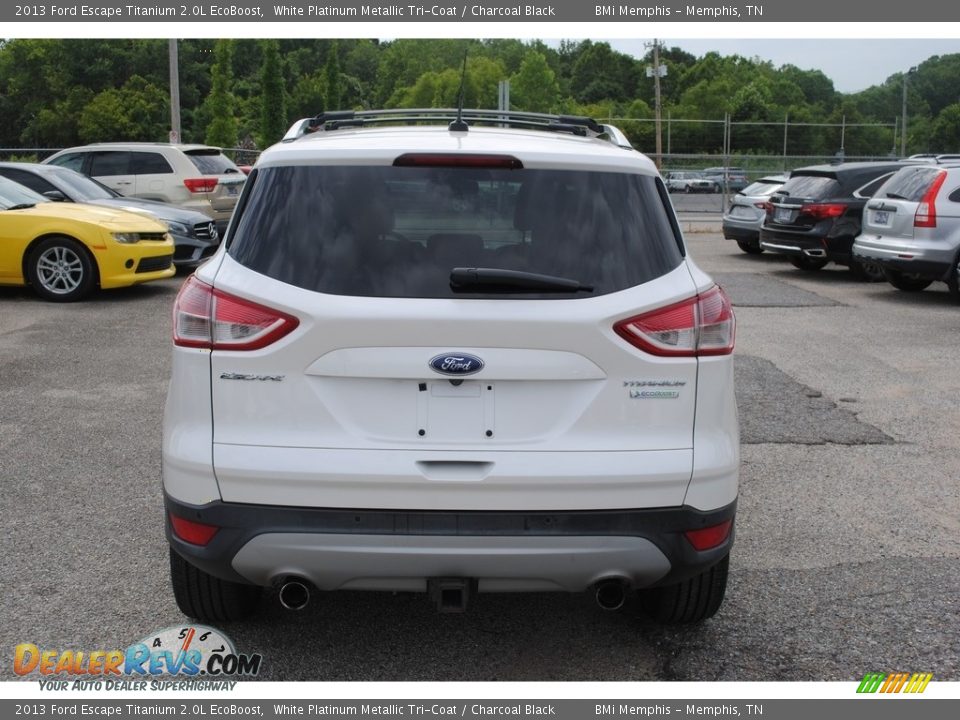 2013 Ford Escape Titanium 2.0L EcoBoost White Platinum Metallic Tri-Coat / Charcoal Black Photo #4