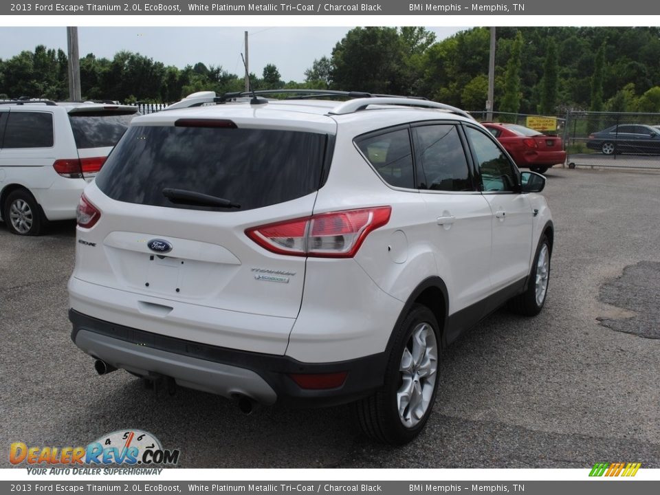 2013 Ford Escape Titanium 2.0L EcoBoost White Platinum Metallic Tri-Coat / Charcoal Black Photo #5