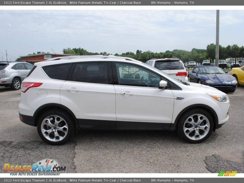 2013 Ford Escape Titanium 2.0L EcoBoost White Platinum Metallic Tri-Coat / Charcoal Black Photo #6