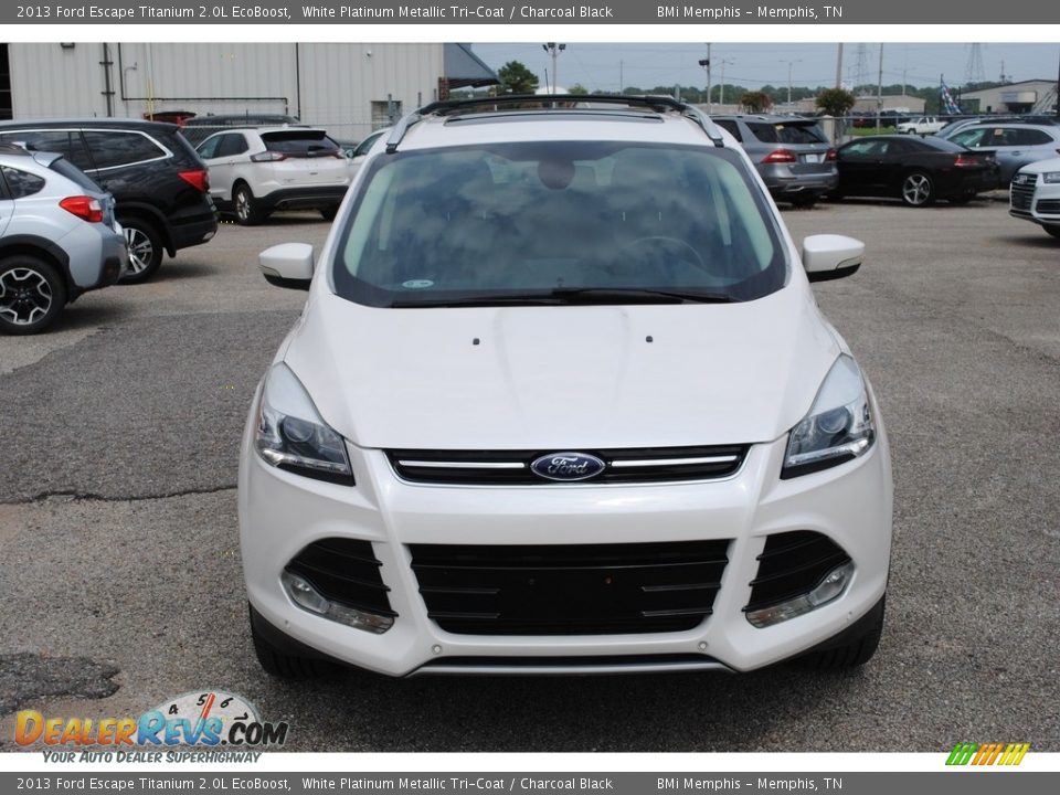 2013 Ford Escape Titanium 2.0L EcoBoost White Platinum Metallic Tri-Coat / Charcoal Black Photo #8