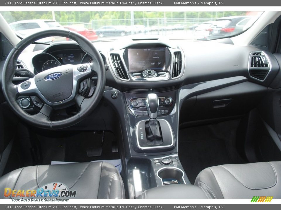 2013 Ford Escape Titanium 2.0L EcoBoost White Platinum Metallic Tri-Coat / Charcoal Black Photo #9