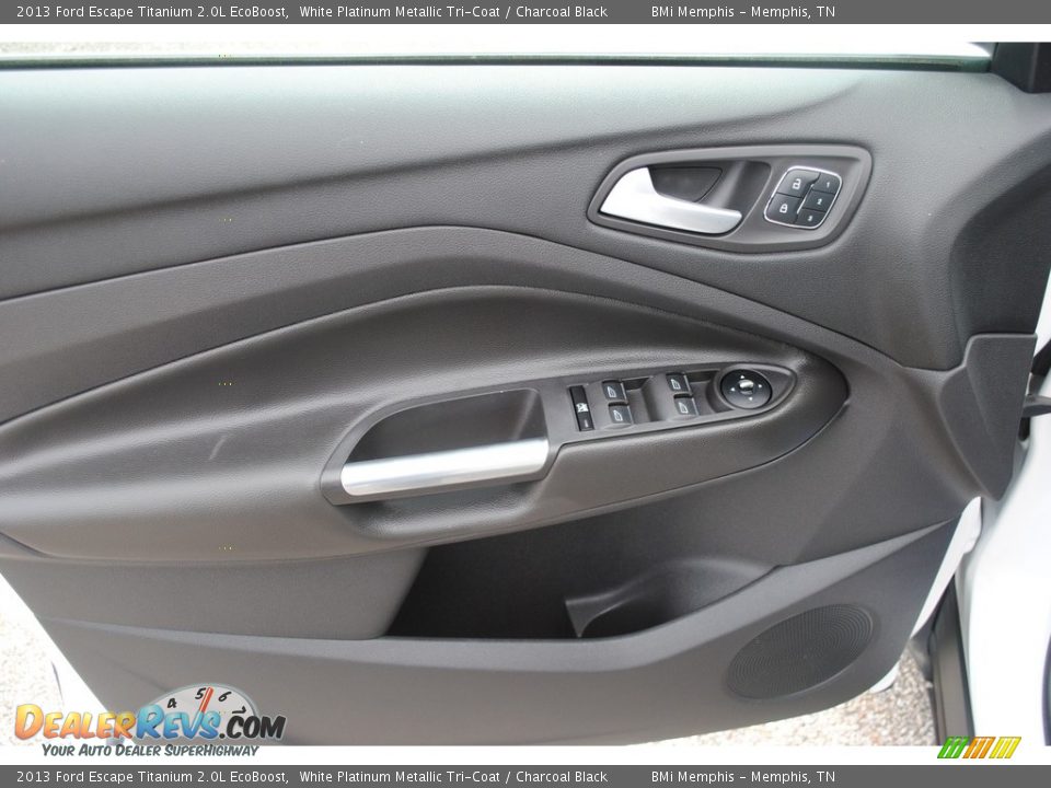 2013 Ford Escape Titanium 2.0L EcoBoost White Platinum Metallic Tri-Coat / Charcoal Black Photo #10
