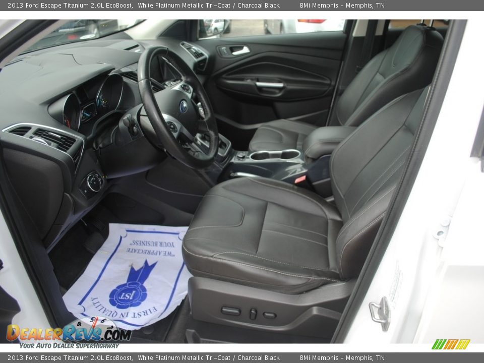 2013 Ford Escape Titanium 2.0L EcoBoost White Platinum Metallic Tri-Coat / Charcoal Black Photo #11