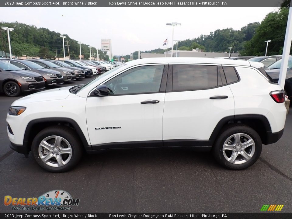 2023 Jeep Compass Sport 4x4 Bright White / Black Photo #2