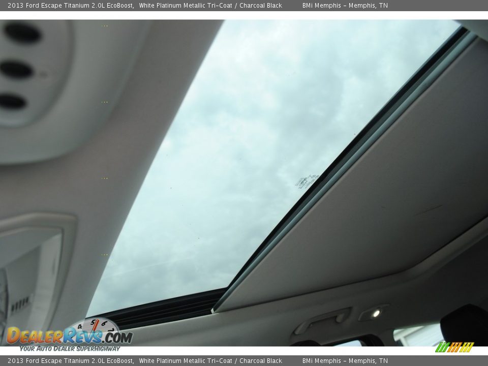 2013 Ford Escape Titanium 2.0L EcoBoost White Platinum Metallic Tri-Coat / Charcoal Black Photo #24