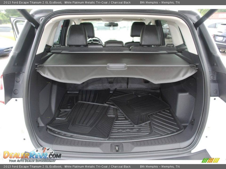 2013 Ford Escape Titanium 2.0L EcoBoost White Platinum Metallic Tri-Coat / Charcoal Black Photo #28
