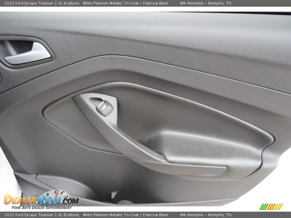 2013 Ford Escape Titanium 2.0L EcoBoost White Platinum Metallic Tri-Coat / Charcoal Black Photo #30