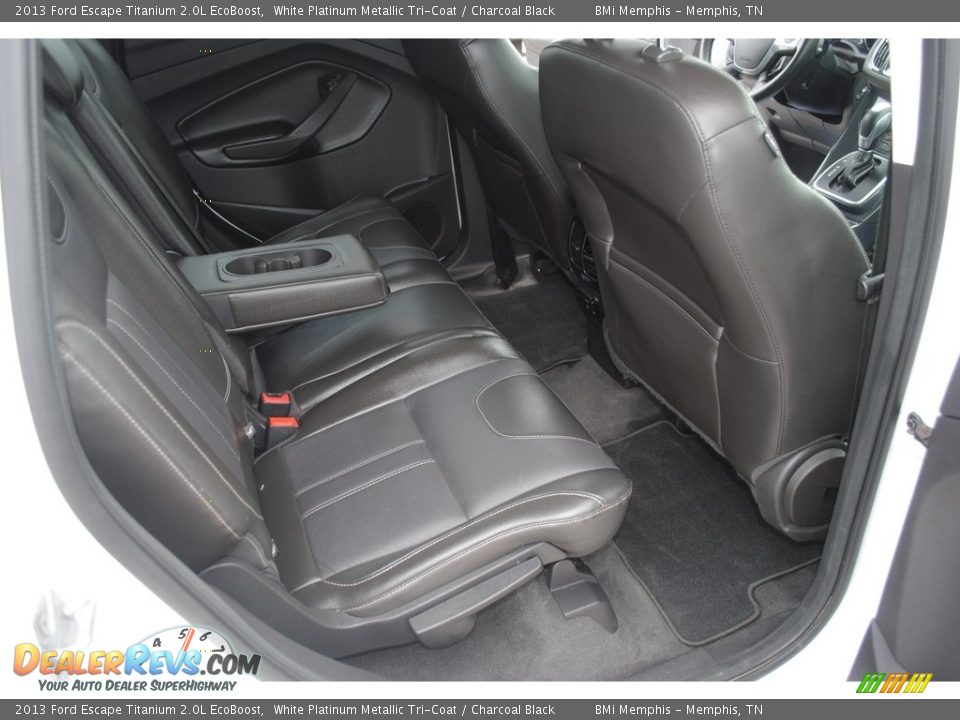 2013 Ford Escape Titanium 2.0L EcoBoost White Platinum Metallic Tri-Coat / Charcoal Black Photo #31