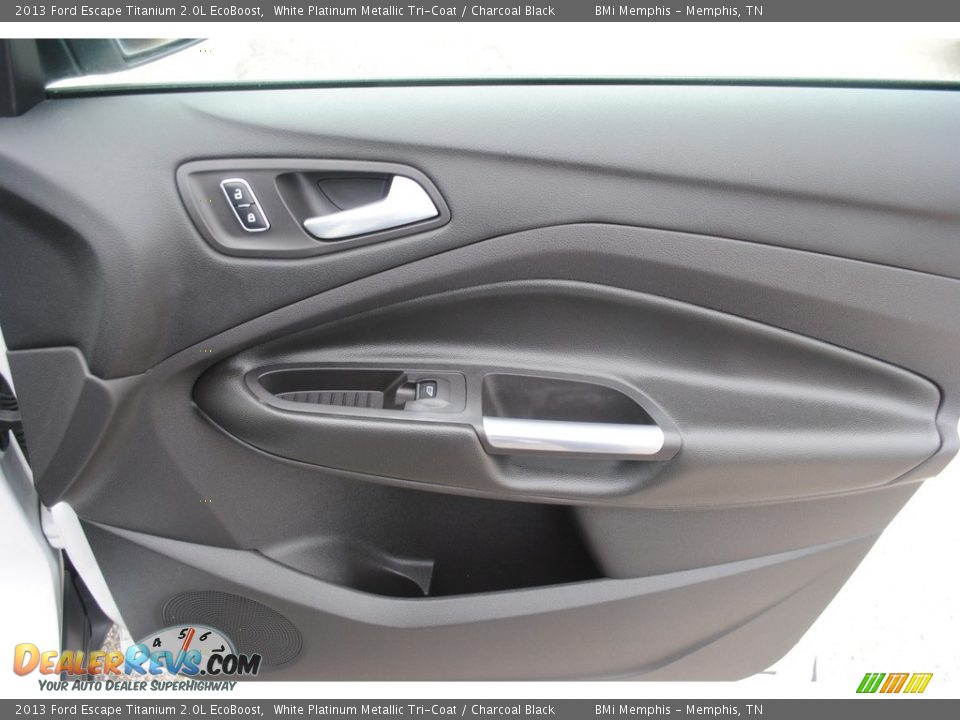 2013 Ford Escape Titanium 2.0L EcoBoost White Platinum Metallic Tri-Coat / Charcoal Black Photo #32