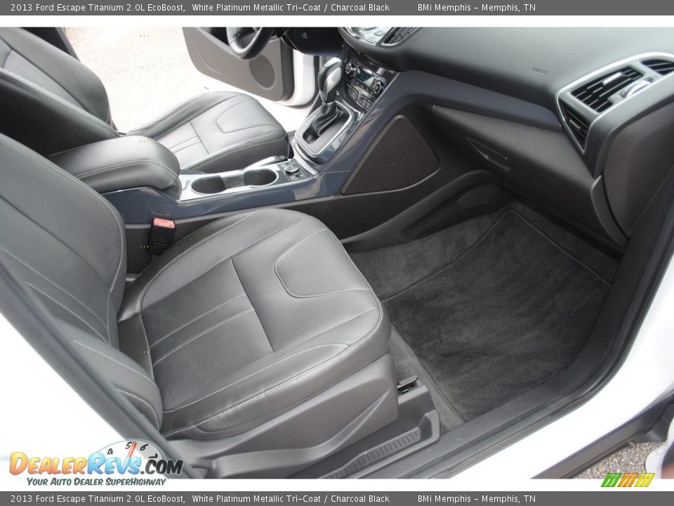 2013 Ford Escape Titanium 2.0L EcoBoost White Platinum Metallic Tri-Coat / Charcoal Black Photo #33