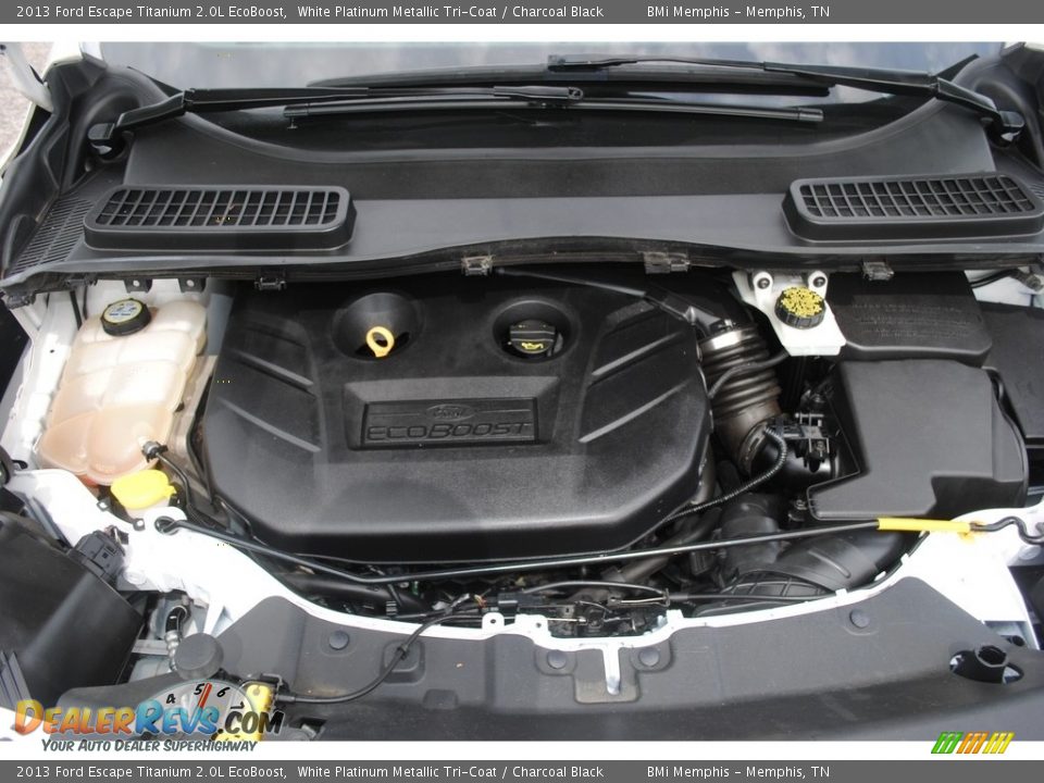 2013 Ford Escape Titanium 2.0L EcoBoost White Platinum Metallic Tri-Coat / Charcoal Black Photo #35