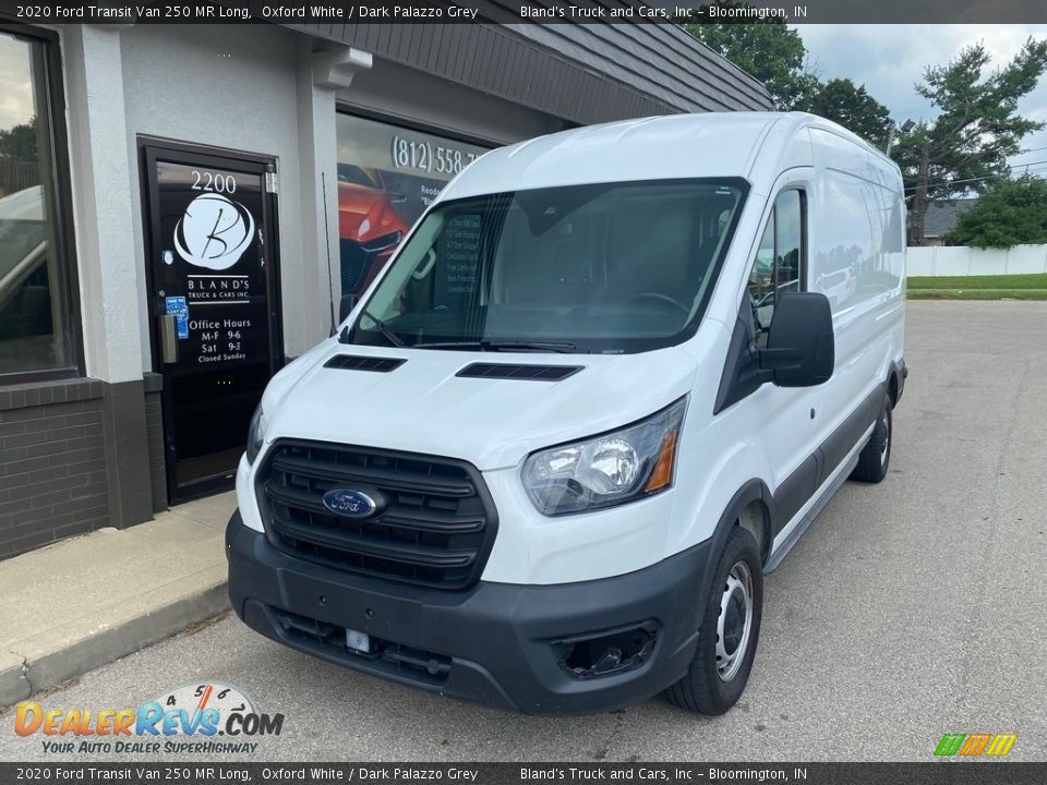 2020 Ford Transit Van 250 MR Long Oxford White / Dark Palazzo Grey Photo #2