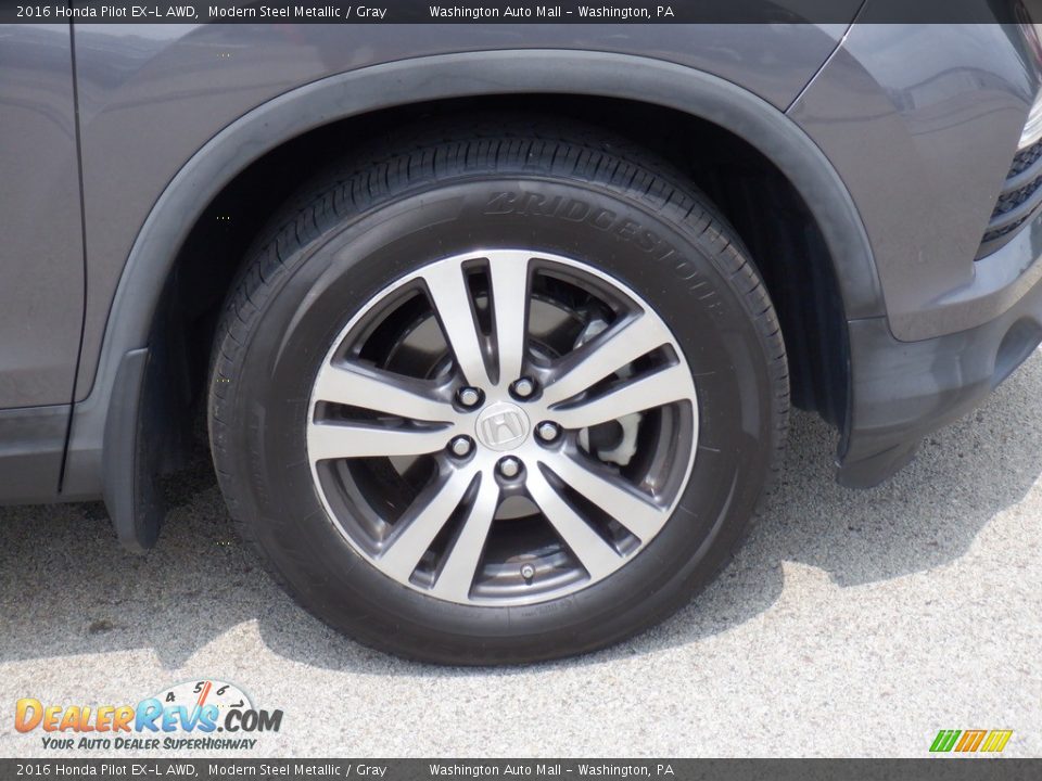 2016 Honda Pilot EX-L AWD Modern Steel Metallic / Gray Photo #4