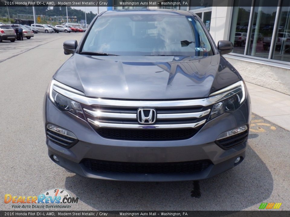 2016 Honda Pilot EX-L AWD Modern Steel Metallic / Gray Photo #5