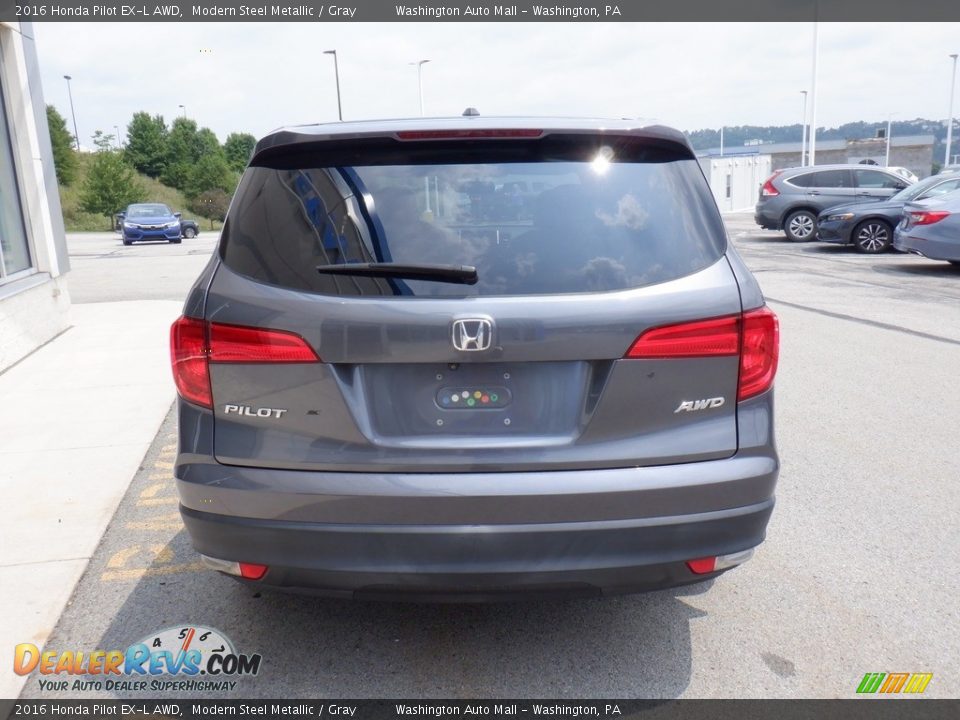2016 Honda Pilot EX-L AWD Modern Steel Metallic / Gray Photo #9