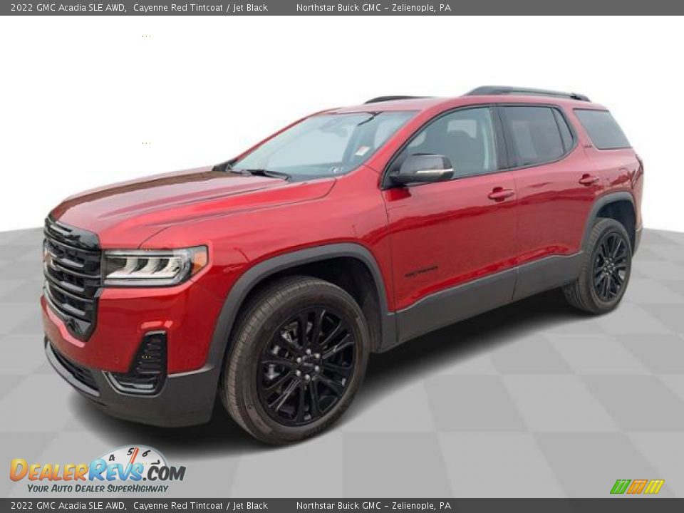 2022 GMC Acadia SLE AWD Cayenne Red Tintcoat / Jet Black Photo #1