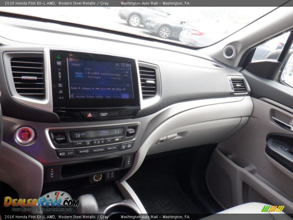 2016 Honda Pilot EX-L AWD Modern Steel Metallic / Gray Photo #18