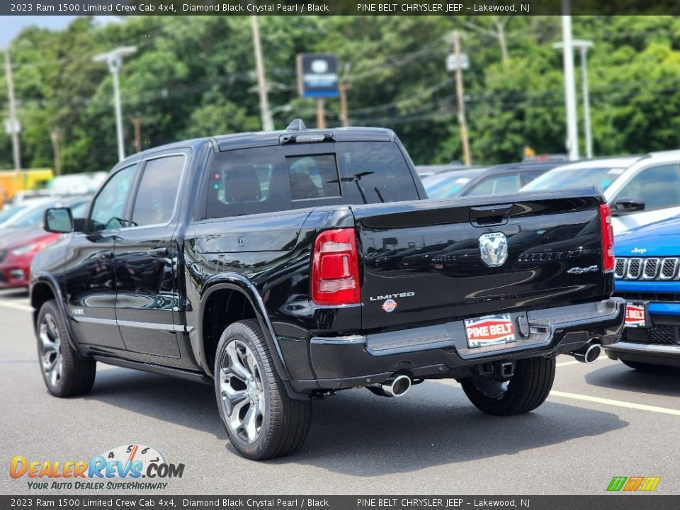 2023 Ram 1500 Limited Crew Cab 4x4 Diamond Black Crystal Pearl / Black Photo #4