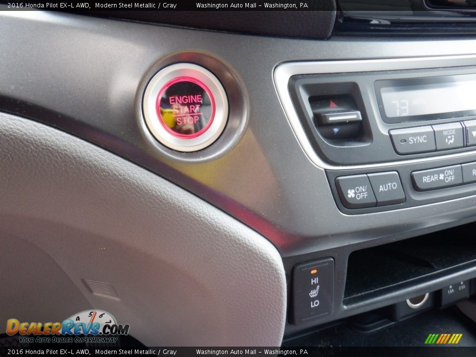 2016 Honda Pilot EX-L AWD Modern Steel Metallic / Gray Photo #19