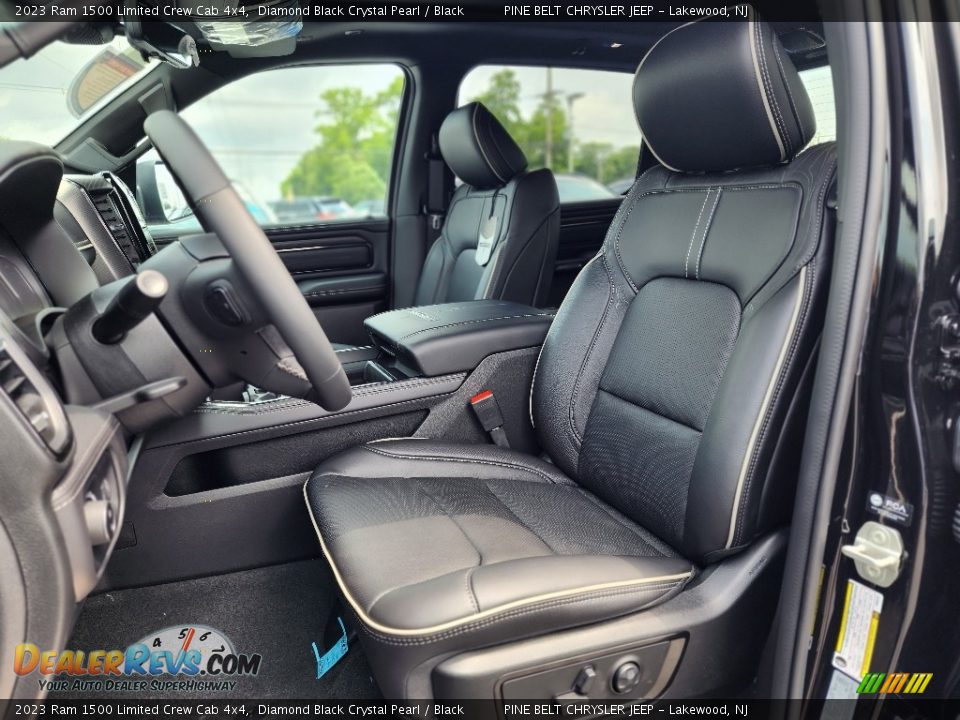 Black Interior - 2023 Ram 1500 Limited Crew Cab 4x4 Photo #7