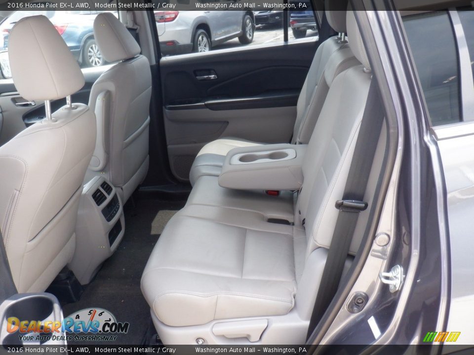 2016 Honda Pilot EX-L AWD Modern Steel Metallic / Gray Photo #27