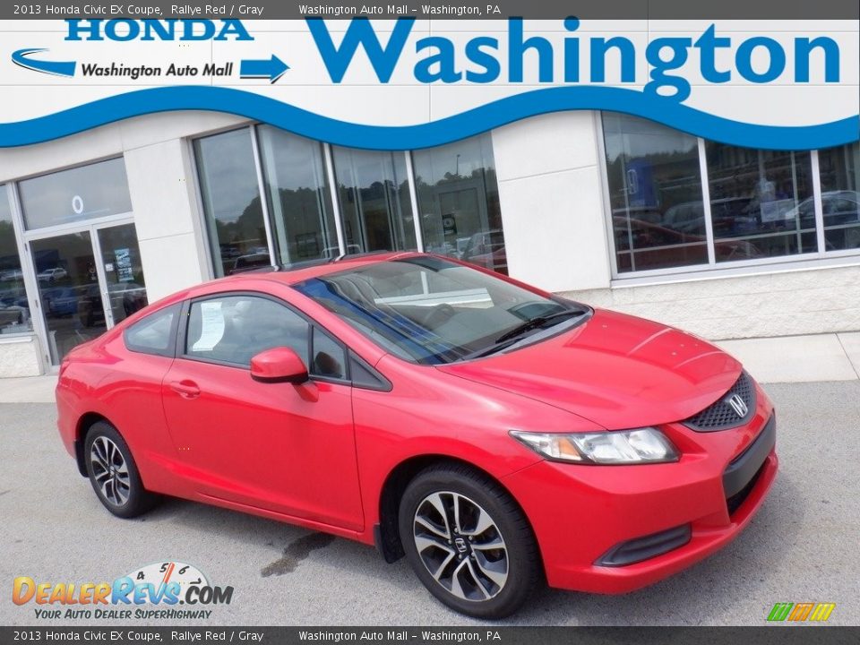 2013 Honda Civic EX Coupe Rallye Red / Gray Photo #1