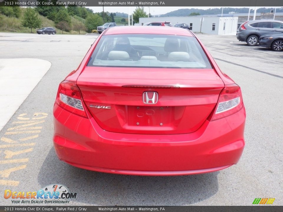 2013 Honda Civic EX Coupe Rallye Red / Gray Photo #8