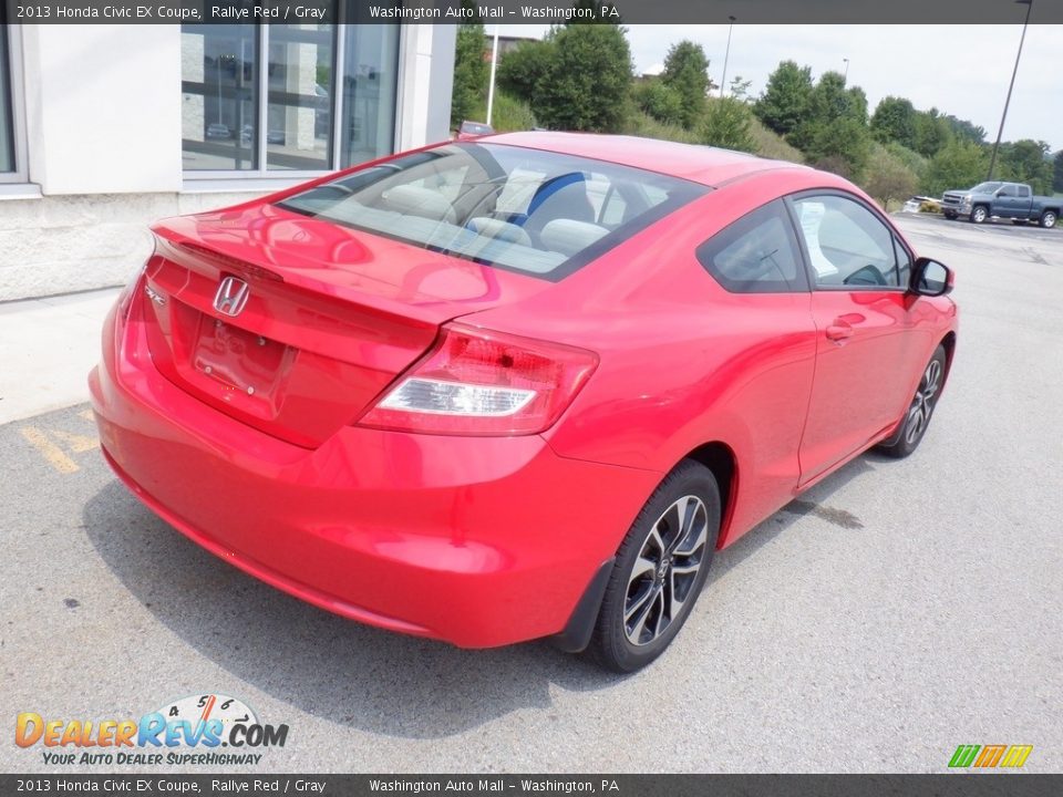 2013 Honda Civic EX Coupe Rallye Red / Gray Photo #9