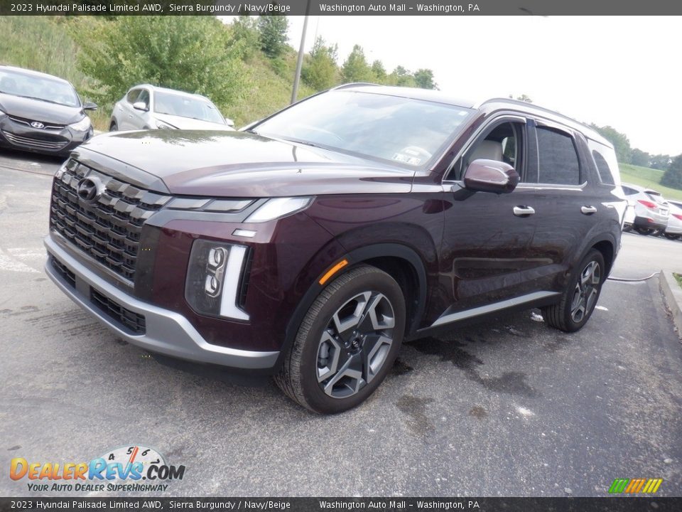 2023 Hyundai Palisade Limited AWD Sierra Burgundy / Navy/Beige Photo #6