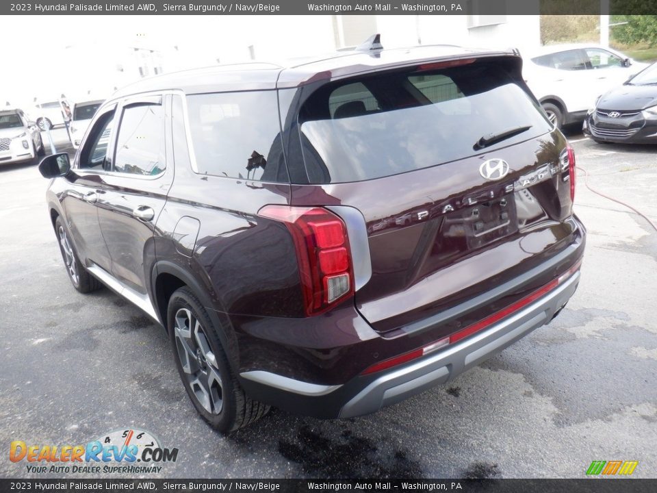 2023 Hyundai Palisade Limited AWD Sierra Burgundy / Navy/Beige Photo #7