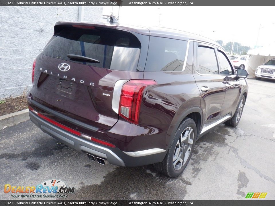 2023 Hyundai Palisade Limited AWD Sierra Burgundy / Navy/Beige Photo #9