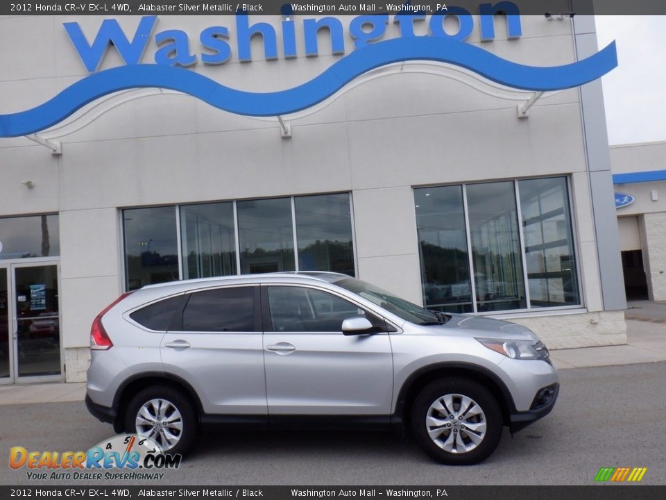 2012 Honda CR-V EX-L 4WD Alabaster Silver Metallic / Black Photo #2