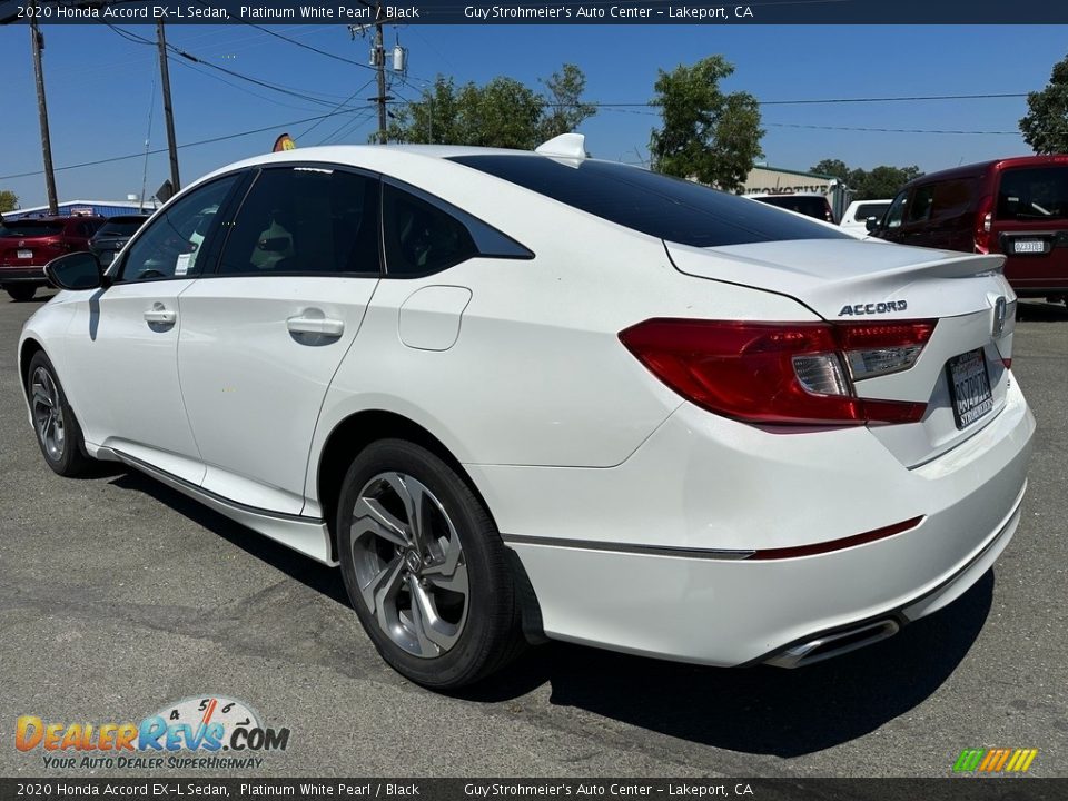 2020 Honda Accord EX-L Sedan Platinum White Pearl / Black Photo #4