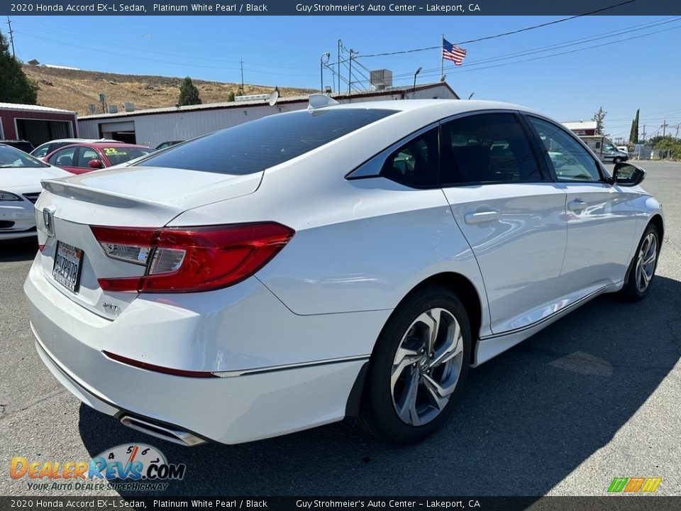 2020 Honda Accord EX-L Sedan Platinum White Pearl / Black Photo #6