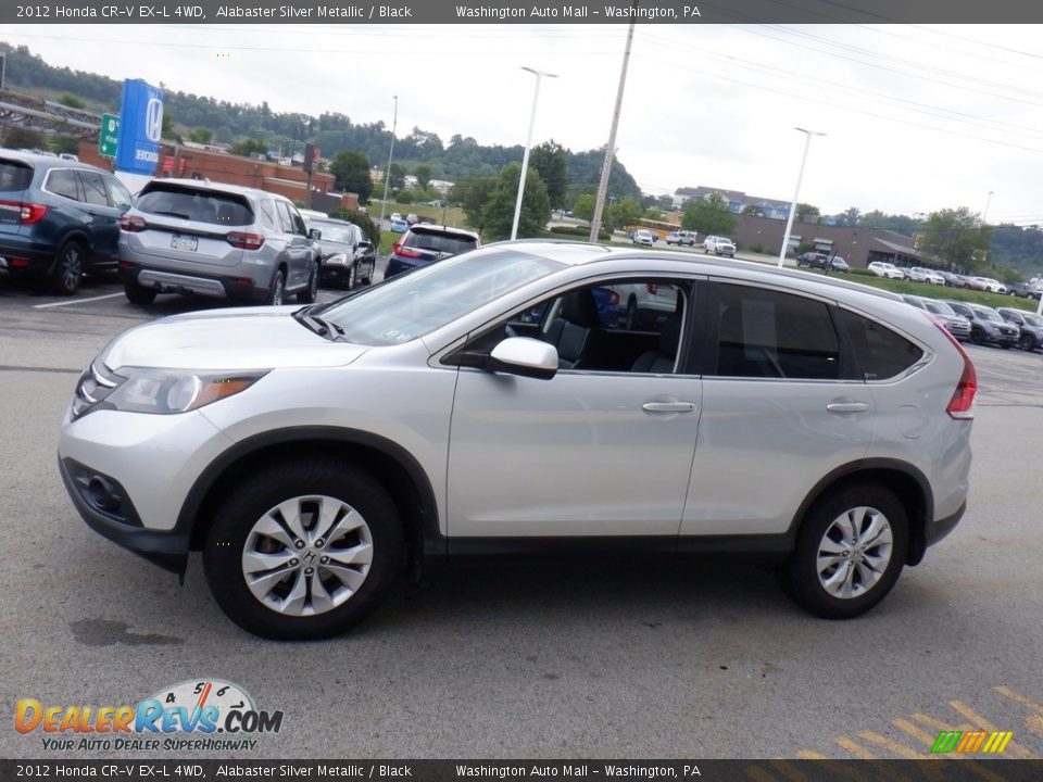 2012 Honda CR-V EX-L 4WD Alabaster Silver Metallic / Black Photo #7