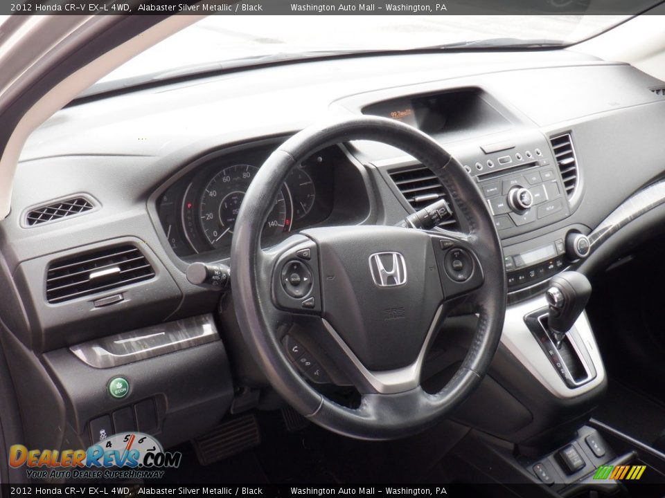 2012 Honda CR-V EX-L 4WD Alabaster Silver Metallic / Black Photo #14