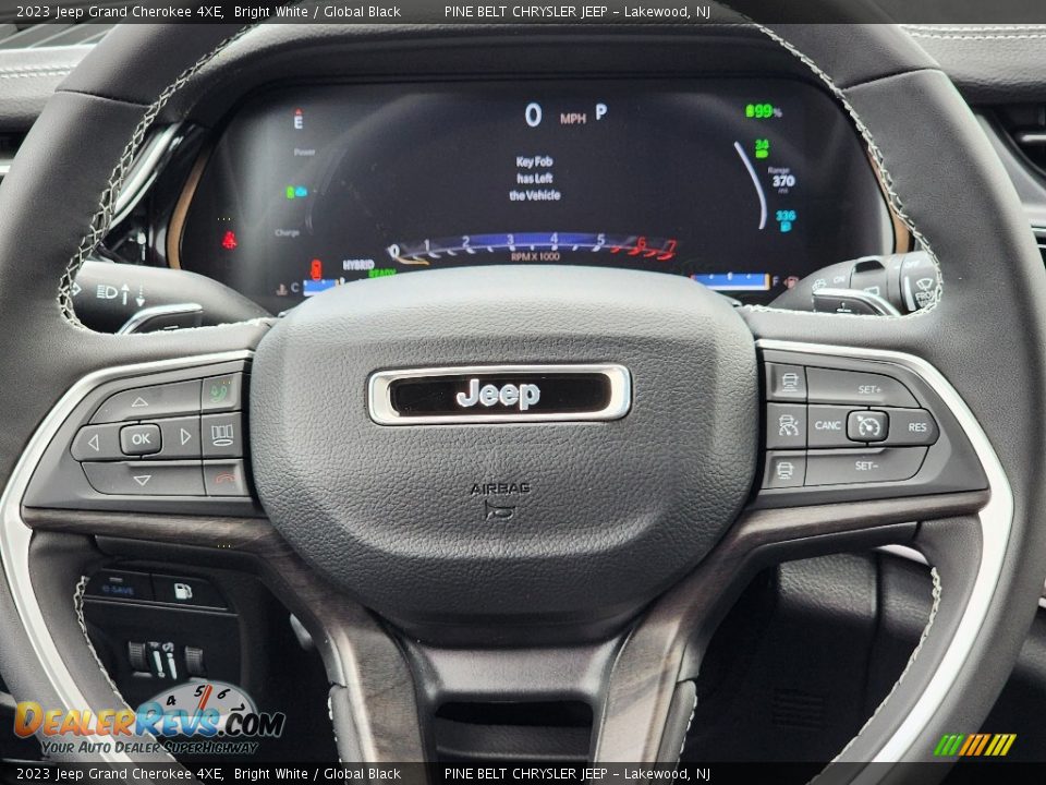 2023 Jeep Grand Cherokee 4XE Bright White / Global Black Photo #12