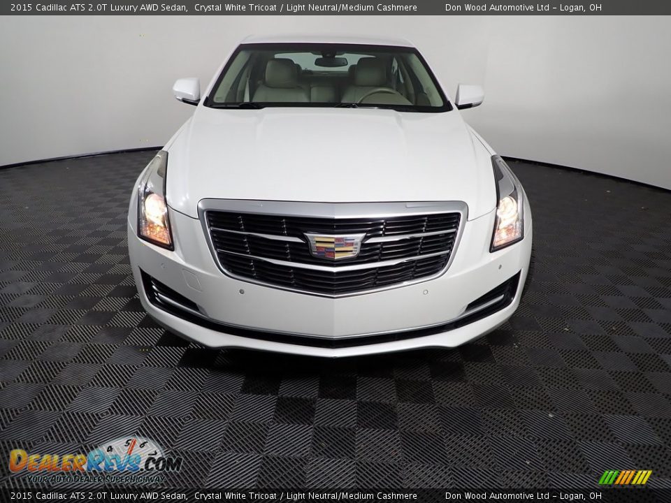 2015 Cadillac ATS 2.0T Luxury AWD Sedan Crystal White Tricoat / Light Neutral/Medium Cashmere Photo #5