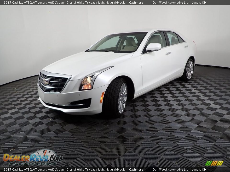 2015 Cadillac ATS 2.0T Luxury AWD Sedan Crystal White Tricoat / Light Neutral/Medium Cashmere Photo #6