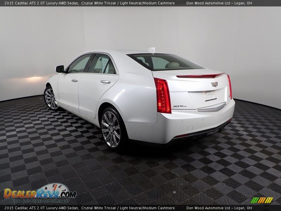 2015 Cadillac ATS 2.0T Luxury AWD Sedan Crystal White Tricoat / Light Neutral/Medium Cashmere Photo #7