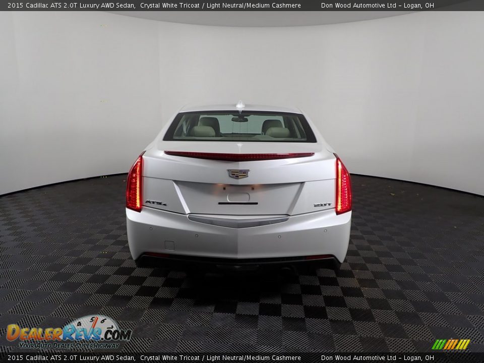 2015 Cadillac ATS 2.0T Luxury AWD Sedan Crystal White Tricoat / Light Neutral/Medium Cashmere Photo #8