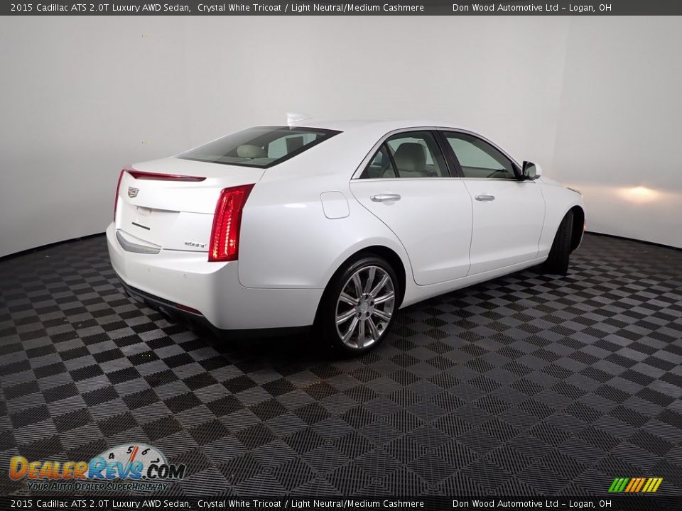 2015 Cadillac ATS 2.0T Luxury AWD Sedan Crystal White Tricoat / Light Neutral/Medium Cashmere Photo #11